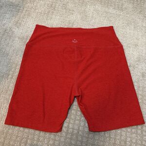 Beyond Yoga Womens Bike Shorts Athletic Stretchy Hike Cozy Workout Red Soft 2X